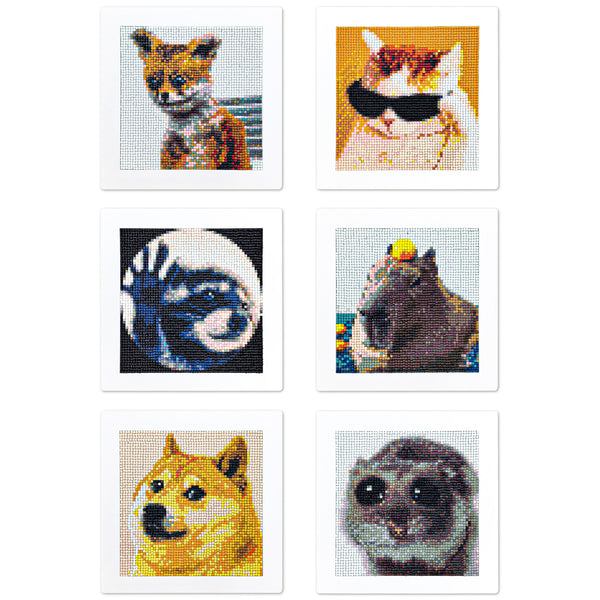 LuwoArte Large Diamond Art Kits for Adults - Brilliant Art Diamond Painting Kit - Paint Gem Art for Adults - Meme Animals