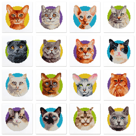 LuwoArte Large Diamond Art Kits for Adults - Brilliant Art Diamond Painting Kit - Paint Gem Art for Adults - Cat Breeds