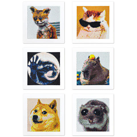 LuwoArte Large Diamond Art Kits for Adults - Brilliant Art Diamond Painting Kit - Paint Gem Art for Adults - Meme Animals