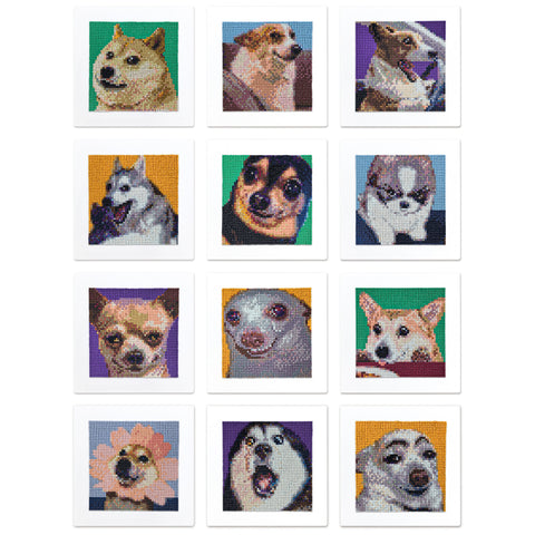 LuwoArte Large Diamond Art Kits for Adults - Brilliant Art Diamond Painting Kit - Paint Gem Art for Adults - Meme Dogs